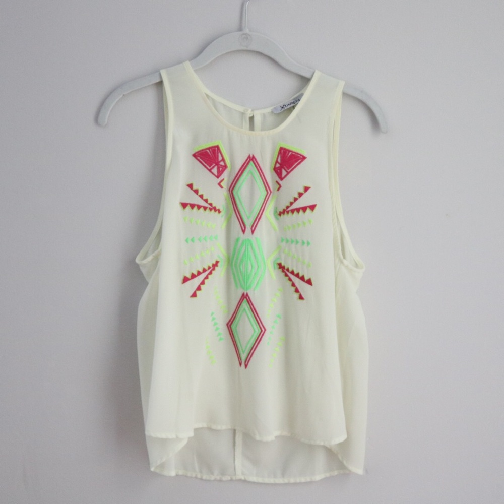 Fun Off-White Halter Top